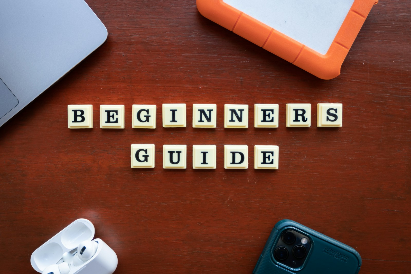 scrabble letters spelling out the word beginners guide